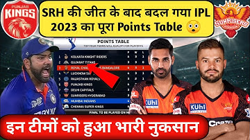 IPL 2023 Today Points Table | PBKS VS SRH After Match Points Table | ipl points table 2023 |