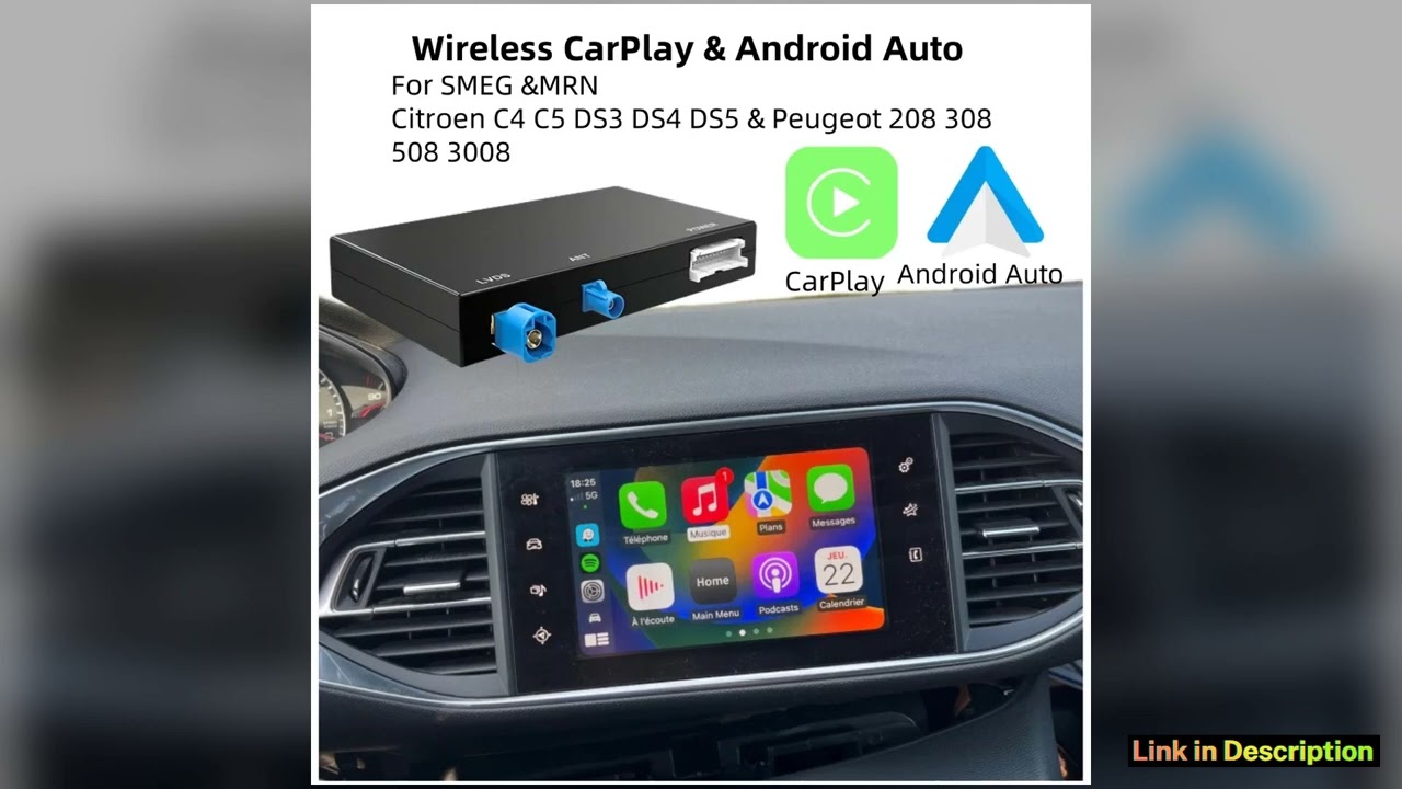 iManAuto Android Auto Wireless Carplay For Peugeot Citroen SMEG DS4 DS3 C3 C4 C5 C5 307 308 508