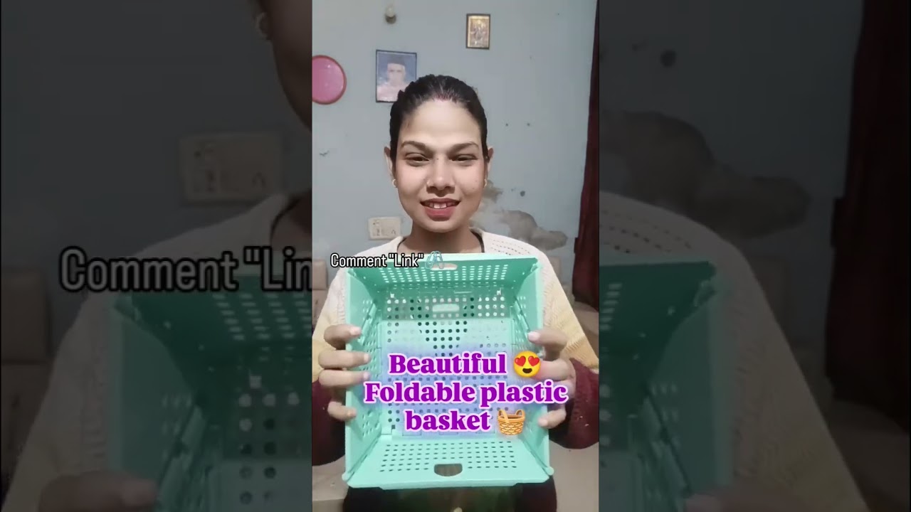 Foldable plastic basket 🧺 by @meeshoapp comment "Link"🖇️ 