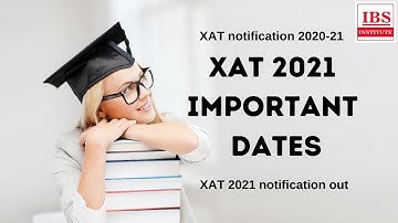 XAT 2021 Important Dates - XAT Notification 2020-21 | XAT Exam 2021 | XAT 2021 Notification Out
