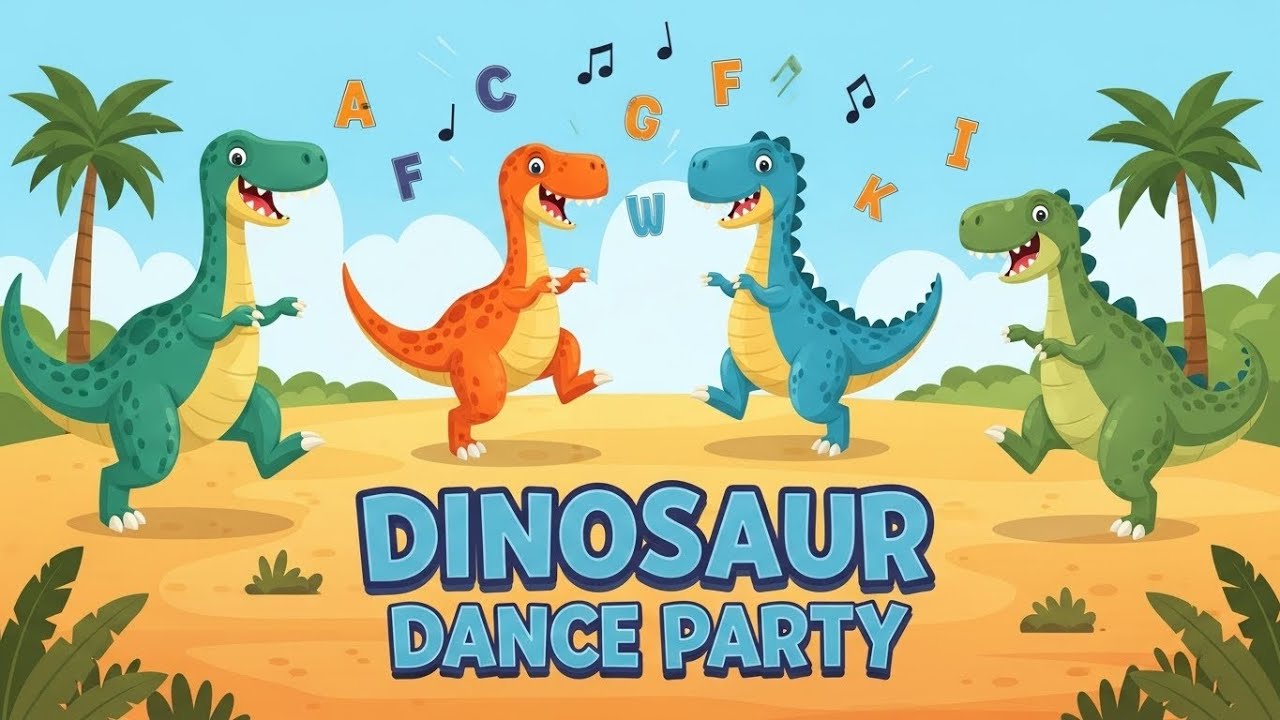 Dinosaur Dance Party 🦖💃🎶 | ABC Dino Adventure for Kids | Animagic Studio Jingle Buddies