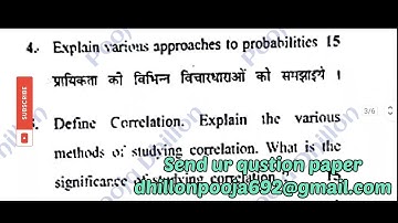 CRSU B.Com 4th sem Business Statistics-II previous year question paper examination 2019