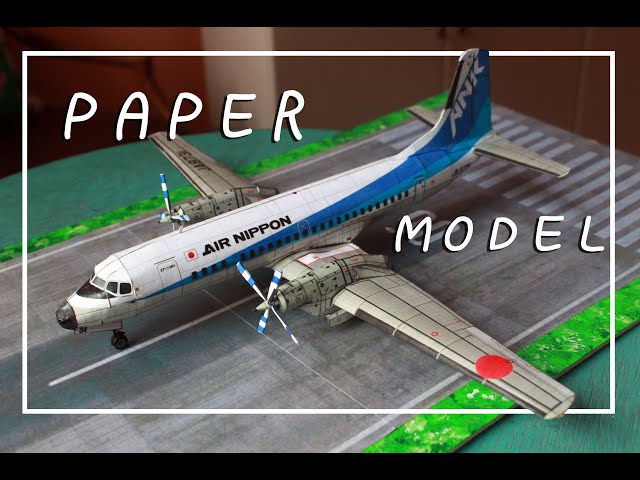 Air Nippon NAMC YS-11 Paper Model Stop Motion - YouTube
