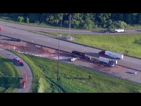 Crash spills cocoa on highway near Chicago