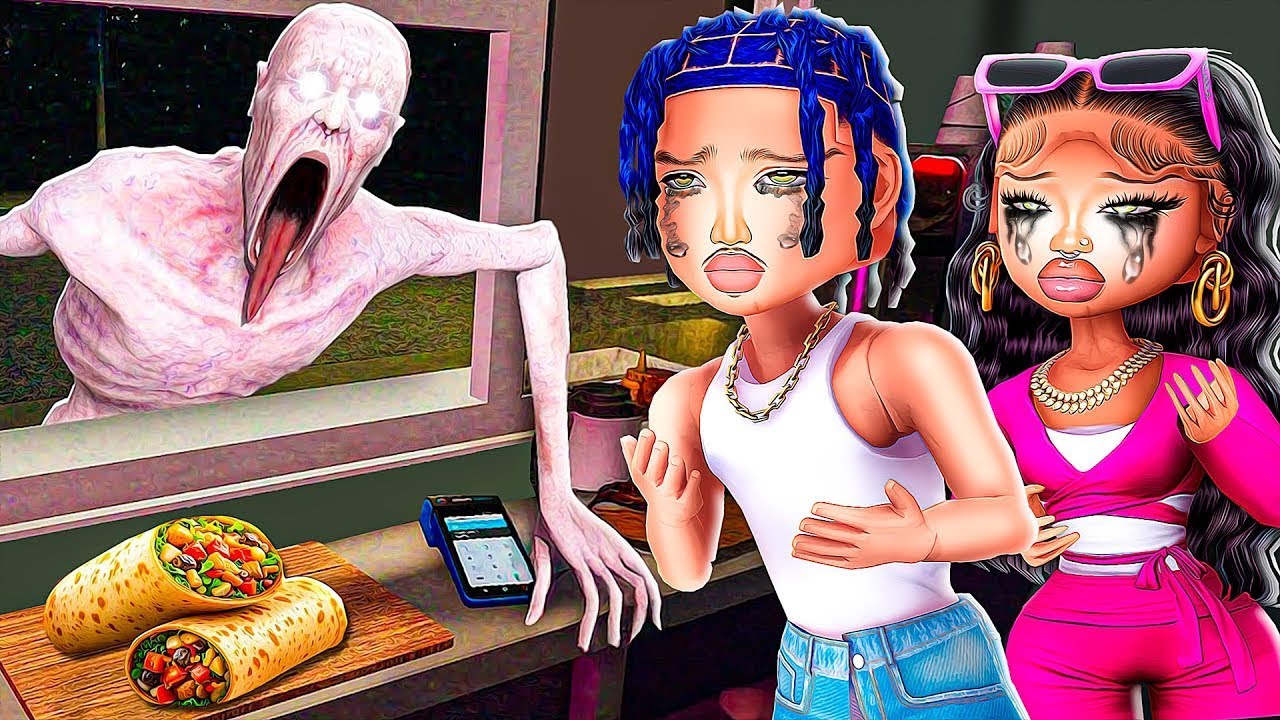 WE SURVIVE ROBLOX SCARY SHWARMA KIOSK FOR 24 HOURS! (ROBLOX)