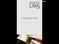 How to Print at UWS