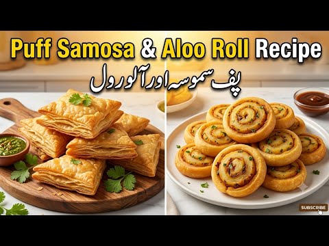 How to make puff samosa and Aloo Roll | Healthy recipe | By API Food secret 😋