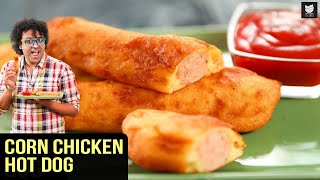 Corn Chicken Hot Dog | Chicken Corn Sausage | Taste Match Epi 1 | Appetizer Recipe by Varun Inamdar screenshot 5