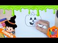 How to draw a Halloween Pumpkin 🎃 | LeoFunTv