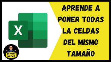 Como poner todas las Celdas del mismo tamaño en Excel