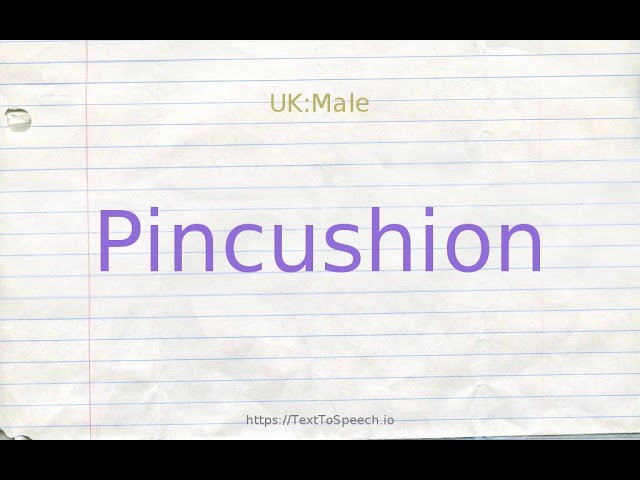 PINCUSHION  definition in the Cambridge English Dictionary