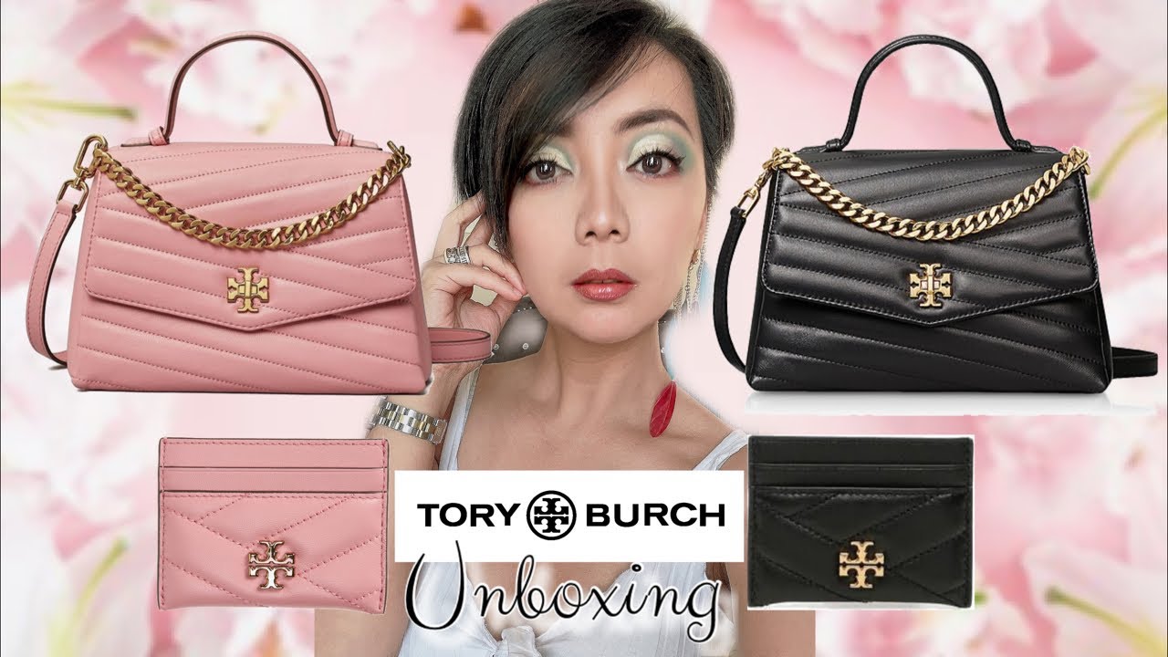 Tory Burch Kira Chevron Bags & Card Case Unboxing & What Fits - YouTube