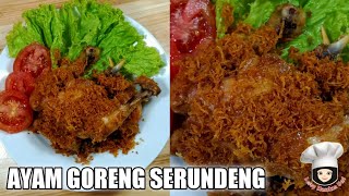 AYAM SERUNDENG - Resep Paling Mudah - Fried Chicken With Grated Coconut