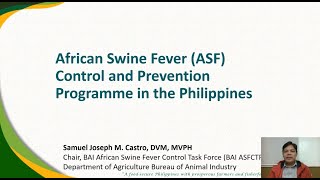 African Swine Fever (ASF) Control and Prevention Programme in the Philippines