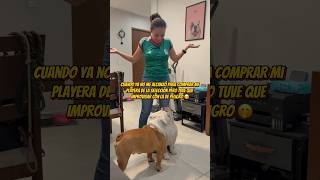 Lo bueno que Peligro y yo somos de la misma talla 🤭 #humor #petmom #bulldog #pets #mexico