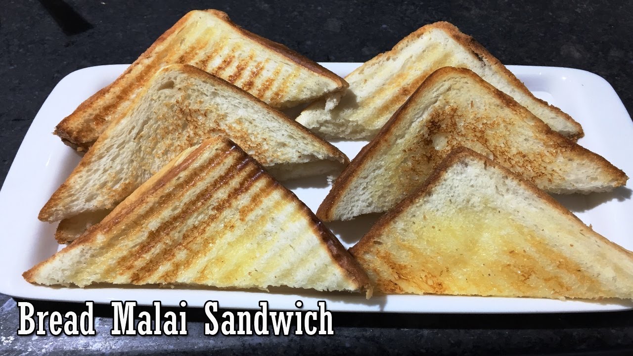 Bread Malai Sandwich Recipe Instant Breakfast recipe YouTube
