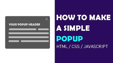 How to Create a Simple Modal Popup | HTML, CSS, JavaScript | Web cifar 2020