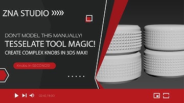 Create Amazing Knob Shapes in 3ds Max Using Tessellate | تصميم مقابض رائعة في ثري دي ماكس