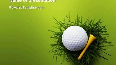 Golf Ball In The Nest PowerPoint Template by PoweredTemplate.com