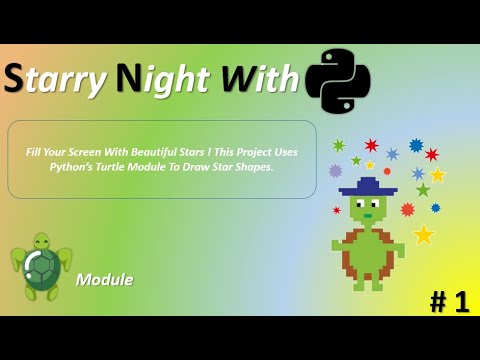 Making Starry Night With #Python(Step by Step)Using Python #Graphics ...