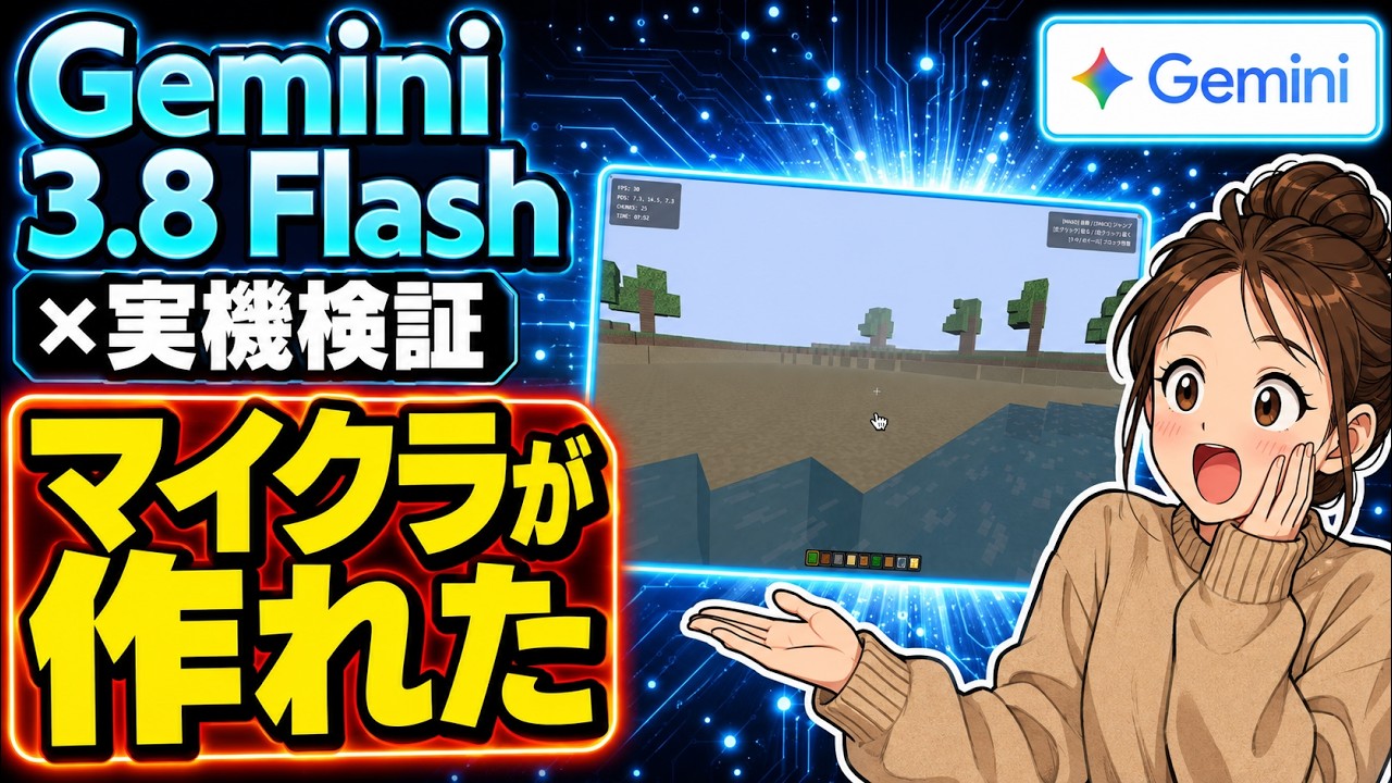 Gemini 3.8 Flashを実機検証｜動画理解はClaude超え、大規模開発は