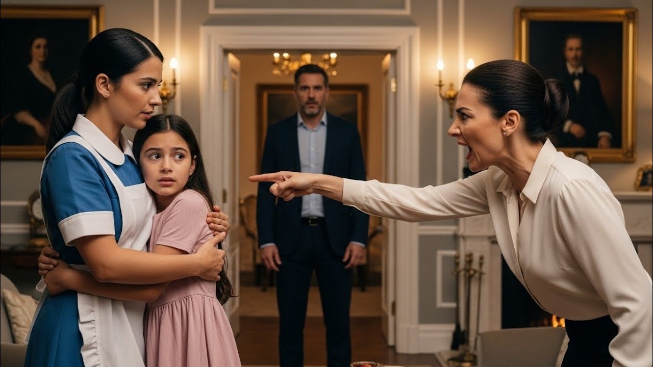 El millonario entra a su casa y encuentra a la limpiadora salvando a su hija ciega