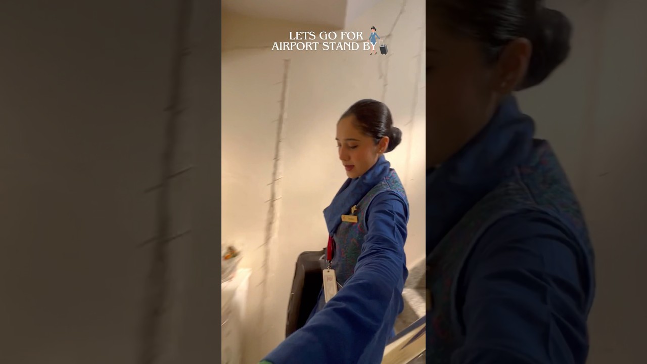 Lets go for Airport Stand by #ytshorts #cabincrew #airhostess #flight #flightattendant #shortsvideo