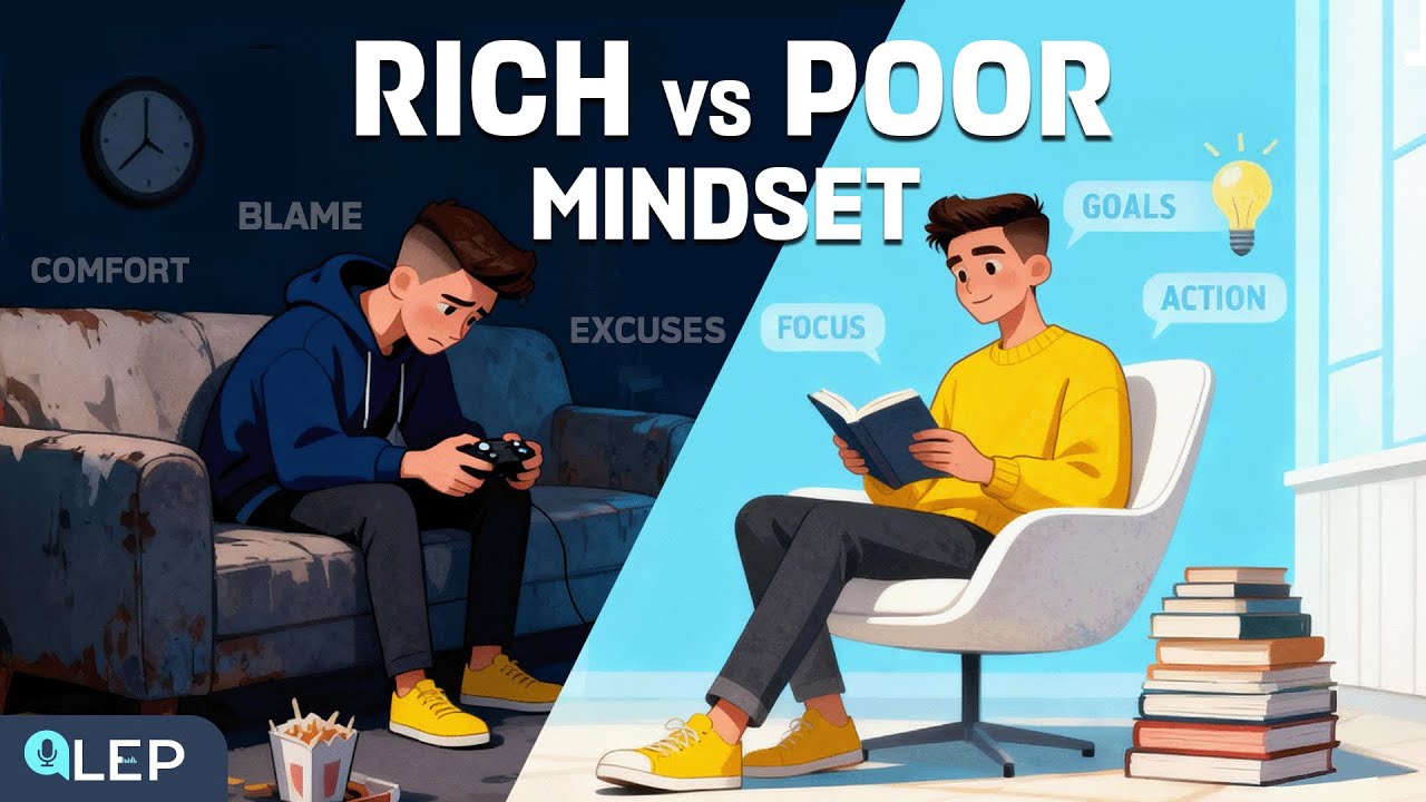 RICH vs POOR Mindset | Slow English to Learn English Podcast for ...