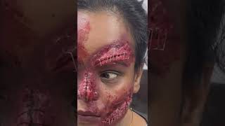Prosthetic makeup done by me 🙏 #explorepage #shortsyoutube #trending #makeup like comment share