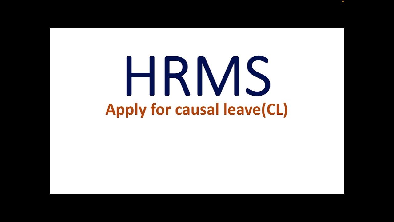 Telangana police How to apply cl in HRMS TS hrms YouTube