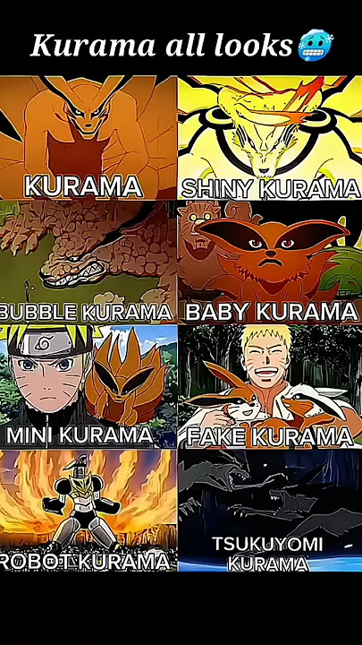Kurama all looks #naruto #narutoshippuden #anime #shorts #viral #viralvideo