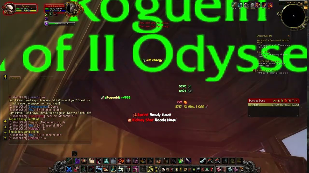 Wow Cataclysm, Assassinate Creed, Solo Rogue Quest