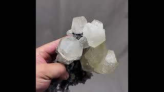 Video preview: Yellow-Tinted Calcite with Quartz — Fujian, China | Natural Mineral Specimen