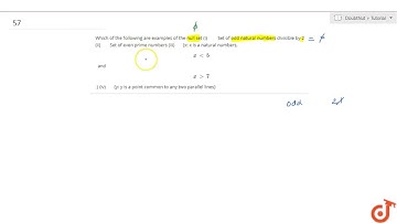 Which of the following are examples of the null set (i) Set of odd natural numbers divisible by ...