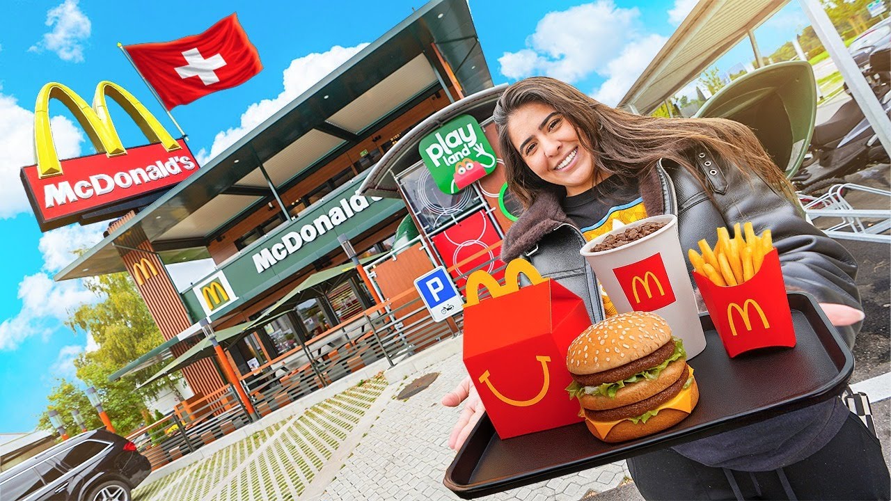 EXPERIMENTAMOS O MC DONALDS DA SUIÇA!