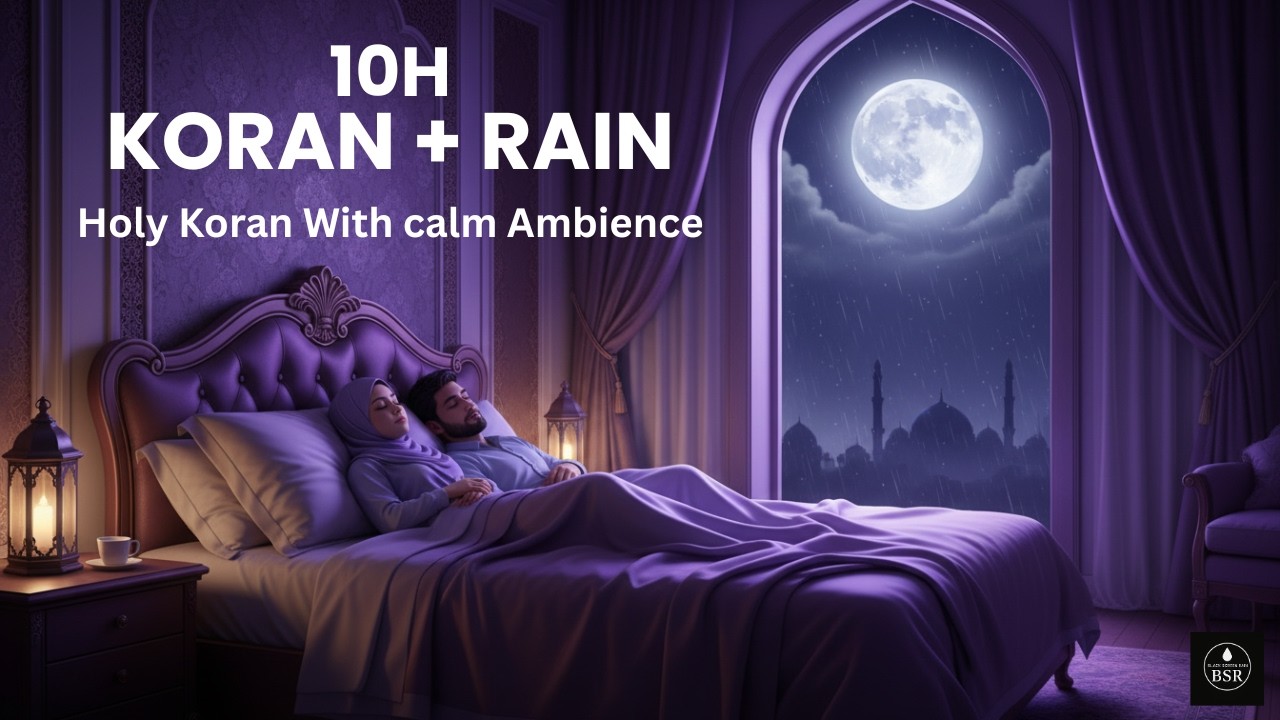 DeepSleep With Koran and Heavy Rain | Black Screen 10H!