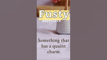 Obscure Words: Fusty #english #grammar #language