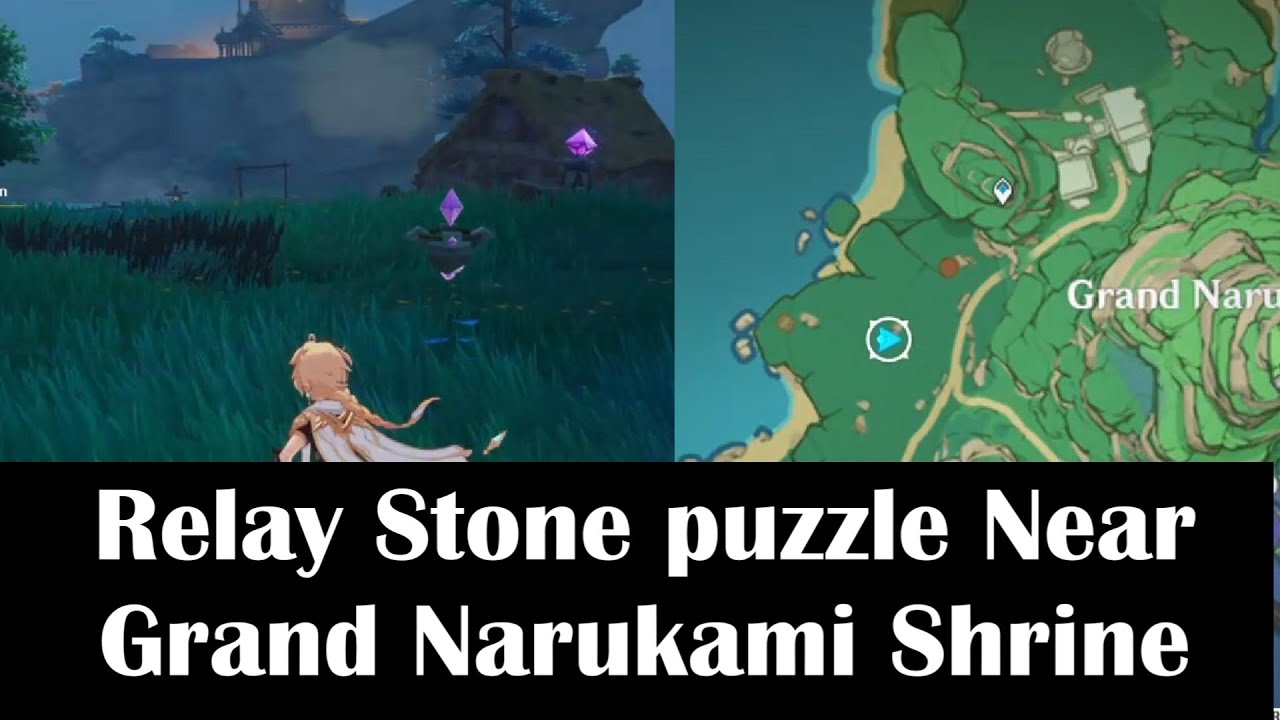 Genshin impact Grand Narukami Shrine puzzle (Relay Stone) YouTube