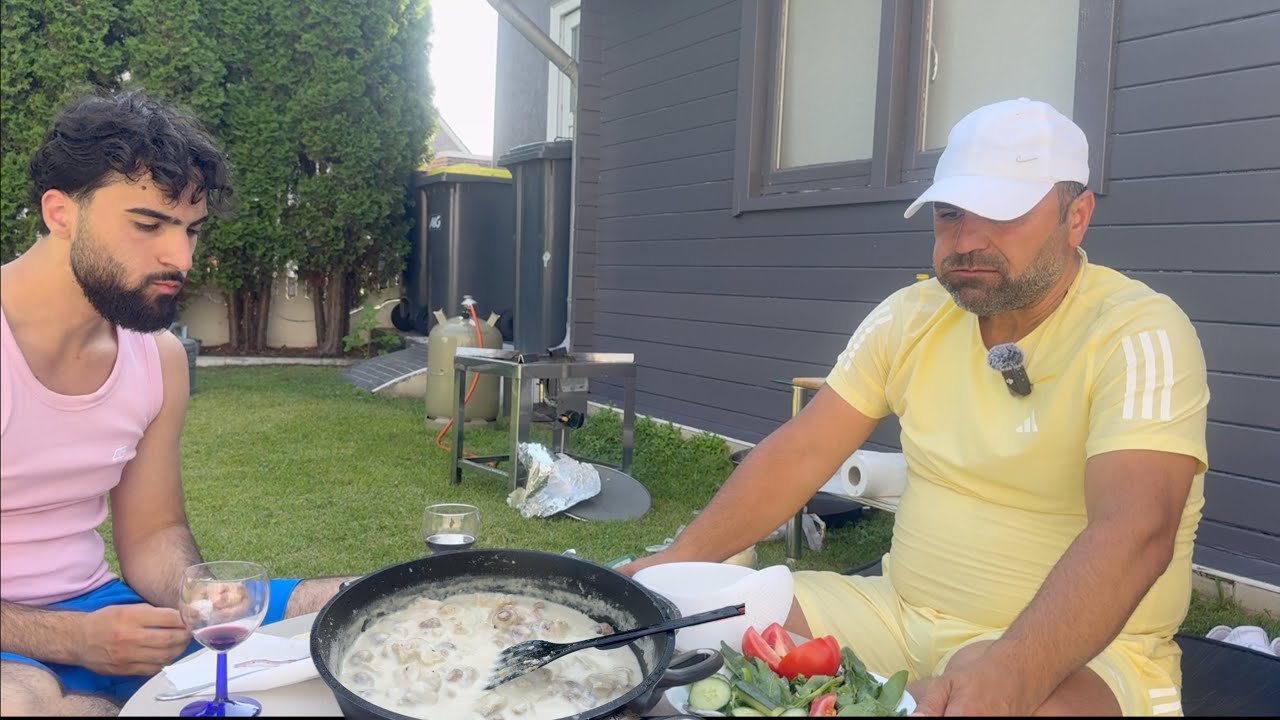 PAPA KOCHT IM GARTEN SEIN LIEBLINGSGERICHT | Rami.K X BasnasKüche 