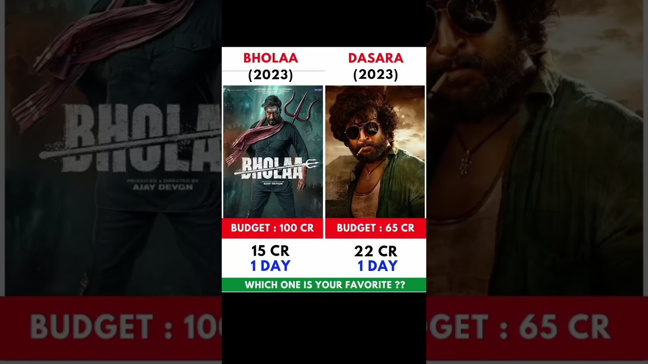 Bholaa Vs Dasara Movie Comparision || Box Office Collection 