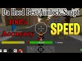 Da hood Best AimLock and Speed Script | 100% Accuracy AimLock | Supports all roblox executor mobile