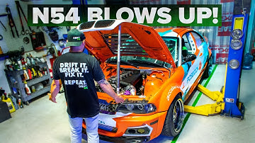 E46 N54 SINGLE TURBO BLOWS UP!