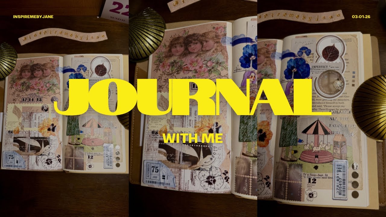 ASMR | Slow down and journal with me | A calm, random journaling session—paper sounds, stickers | 