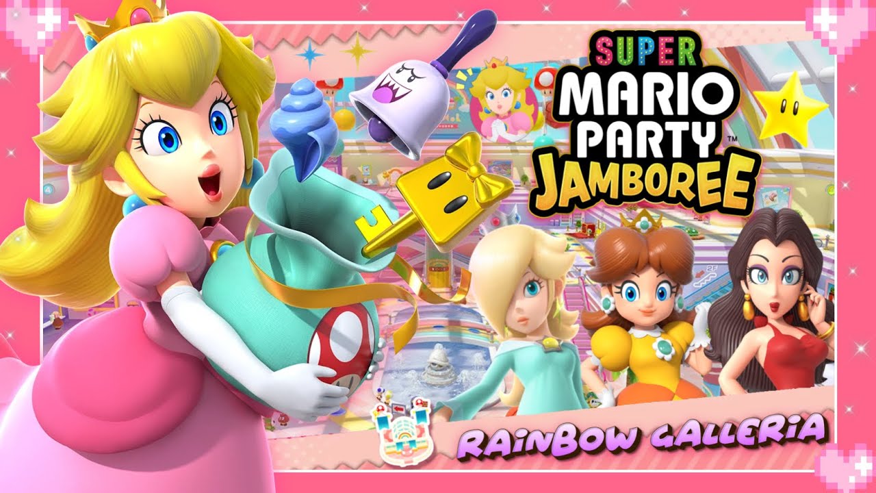 💗 Super Mario Party Jamboree (Rainbow Galleria) Peach Gameplay 💗