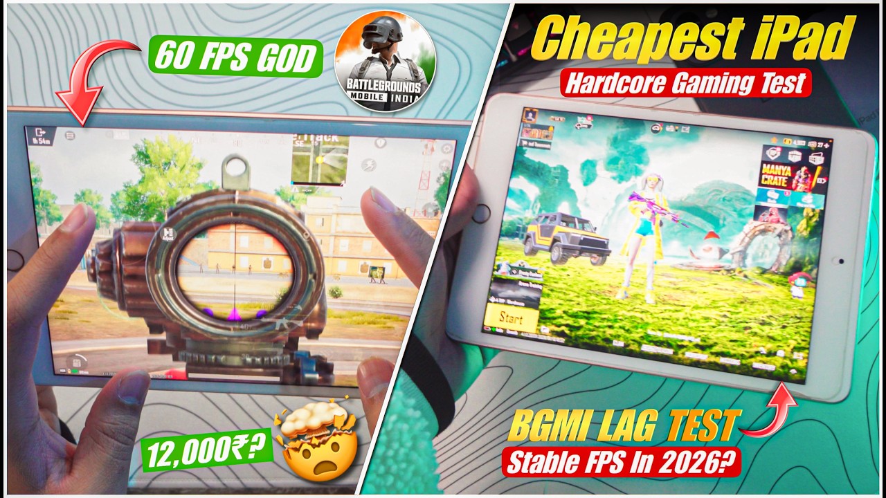 I Bought The Cheapest iPad In ₹12,000 For BGMI In 2026 - Testing Best 60FPS iPad Graphic Settings.