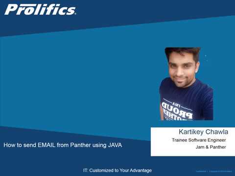 How to send EMAIL from #Panther using JAVA