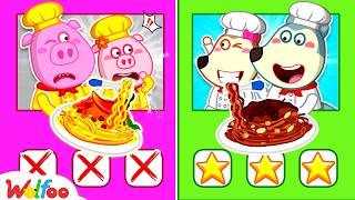 Noodle Challenge   Cartoon For Kids  Wolfoo Channel