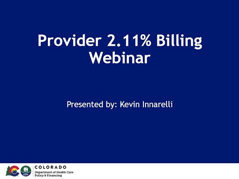 Webinar: Assistance for Providers with Billing of Temporary 2.11% HCBS Rate Increase