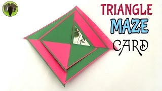 TRIANGLE MAZE CARD | Scrap Book- Tutorial from Paper Folds.