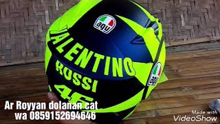 Repaint Airbrush Kyt Rc7 Rossi Vr46 Soleluna 2019 2018
